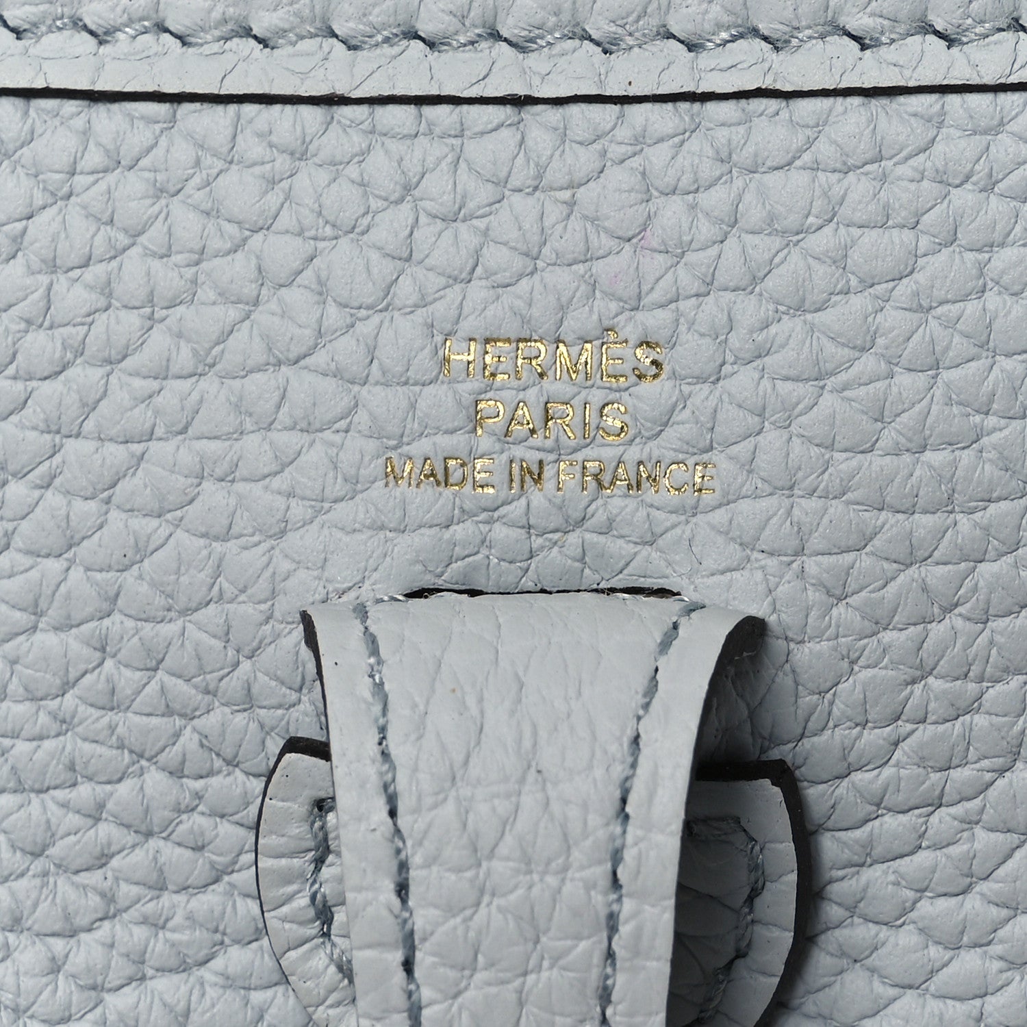 Hermes Taurillon Clemence Amazone Evelyne TPM Bleu Pale Etain 6 of 10