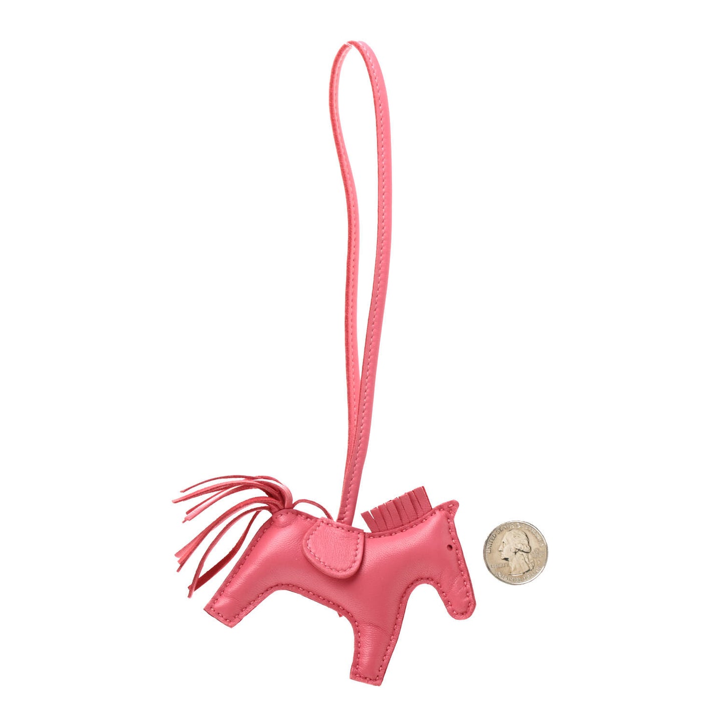 Milo Lambskin Grigri Rodeo Horse Bag Charm PM Rose Azalee