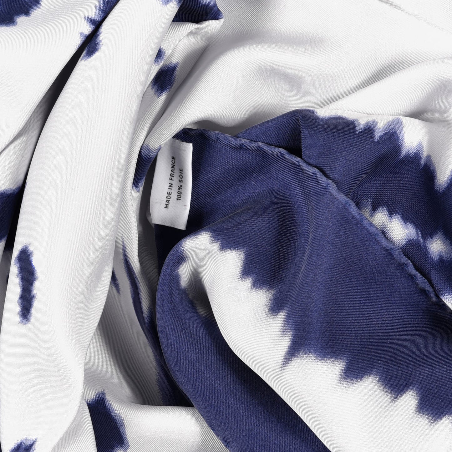 Silk Brides De Gala Wash Scarf 90 Marine White
