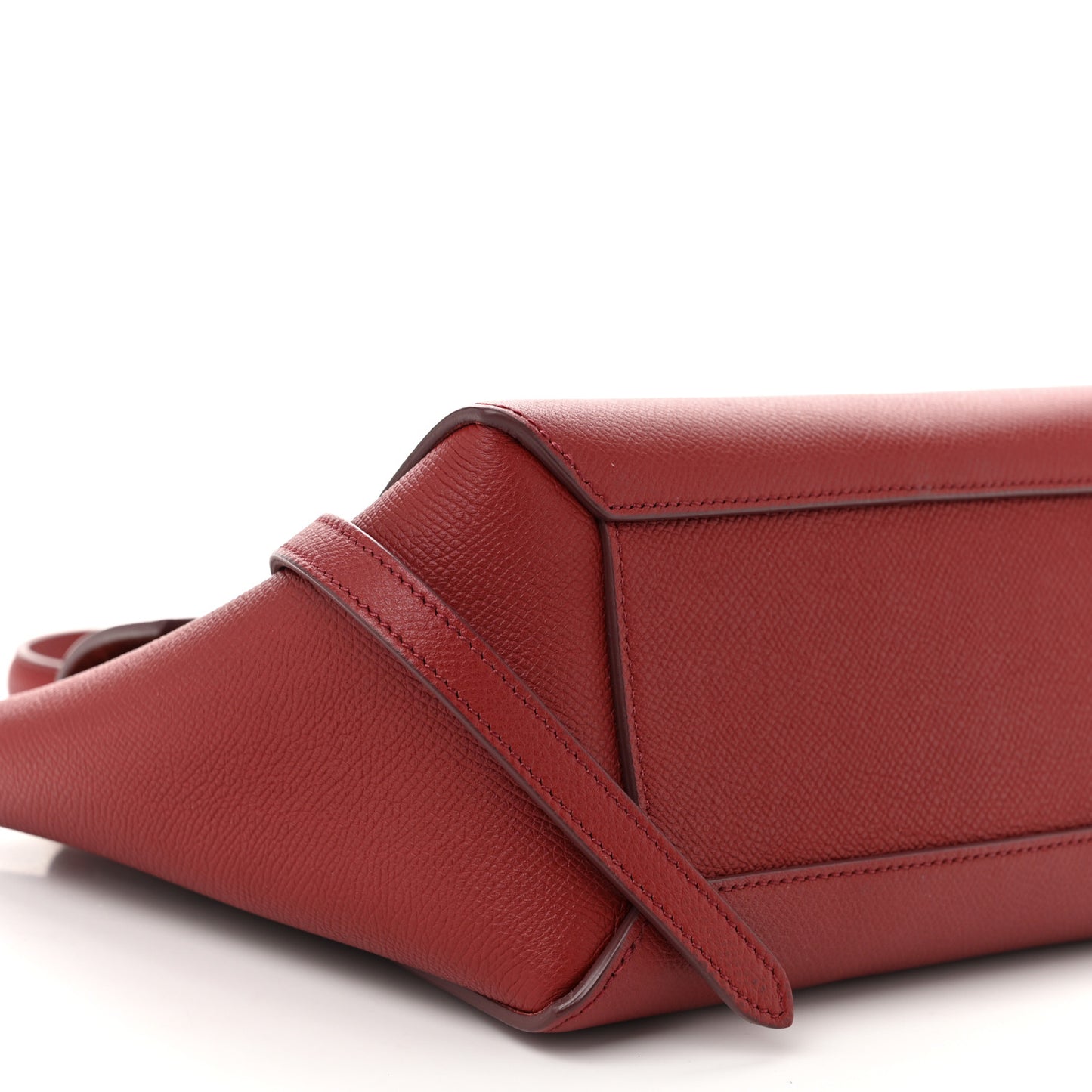 Grained Calfskin Nano Belt Bag Ruby