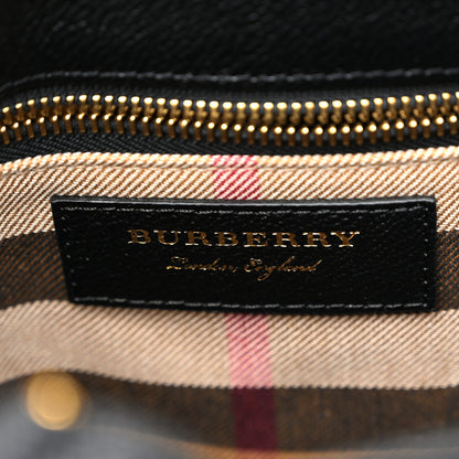Burberry Soft Grain Calfskin Medium Buckle Tote Black 6 of 12