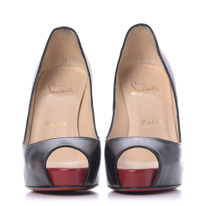 Christian Louboutin Kid Very Prive 120 Pumps 35 Black Red 2 of 11