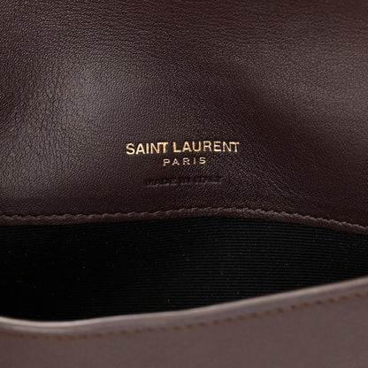 Saint Laurent Lambskin Heart Embossed Monogram Chain Wallet Vintage Cognac 6 of 10