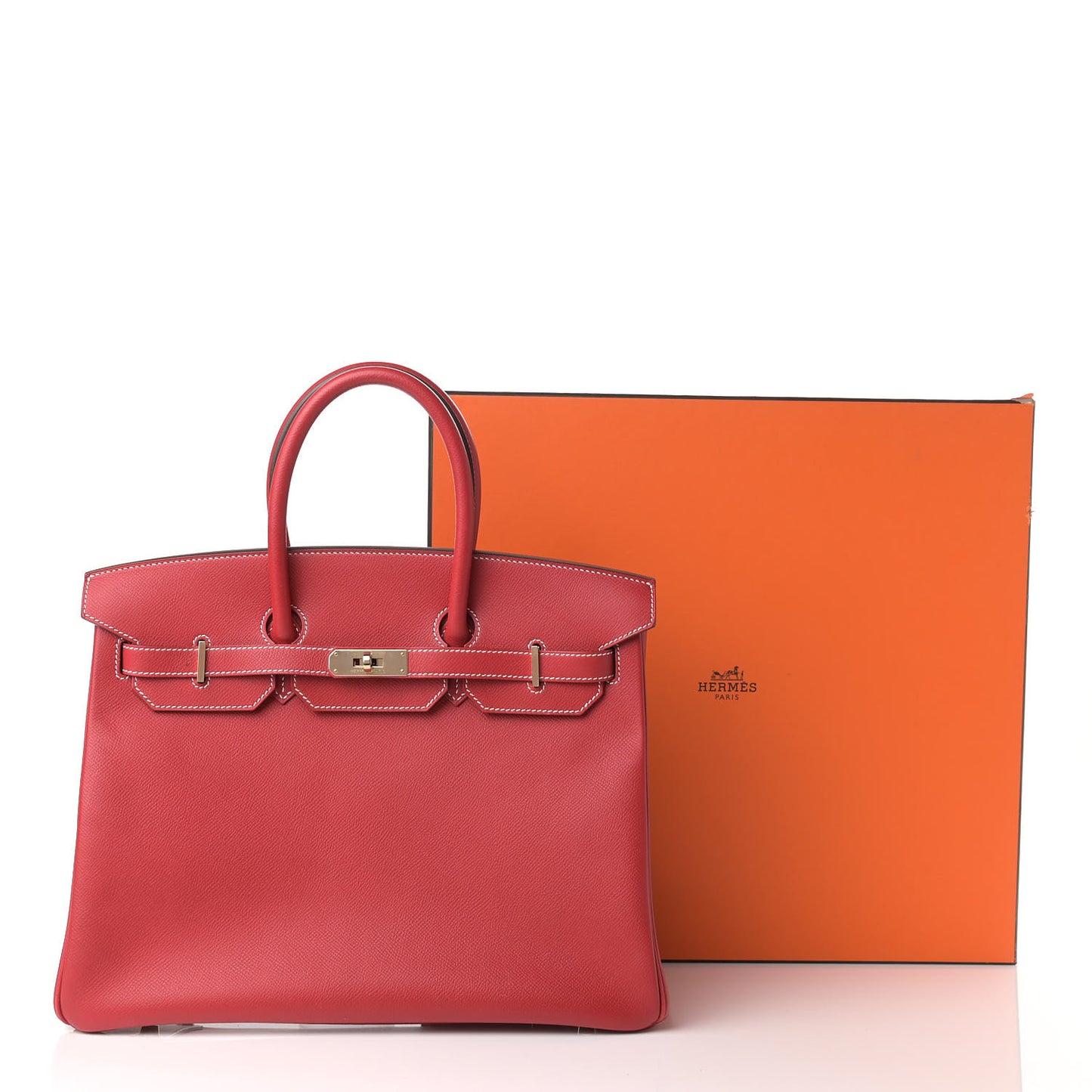 Epsom Candy Birkin 35 Rouge Casaque Bleu Thalassa