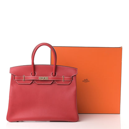 Hermes Epsom Candy Birkin 35 Rouge Casaque Bleu Thalassa 16 of 16