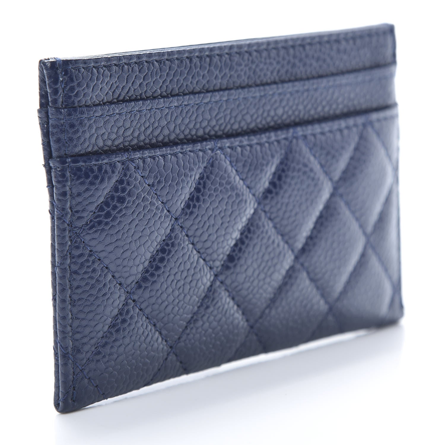 Chanel Caviar Quilted Boy Card Holder Blue 3 of 9
