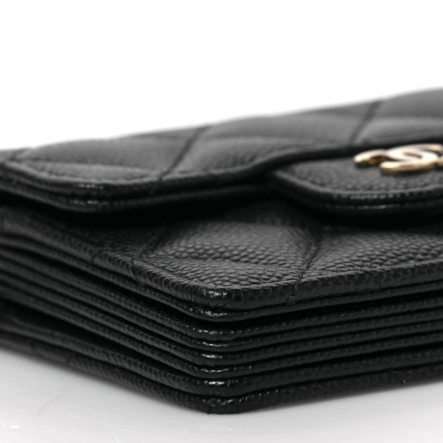 Chanel Caviar Quilted Flap Card Holder On Chain Black 7 of 8