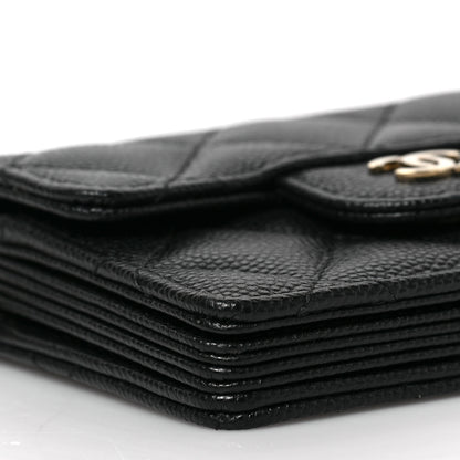 Chanel Caviar Quilted Flap Card Holder On Chain Black 7 of 8