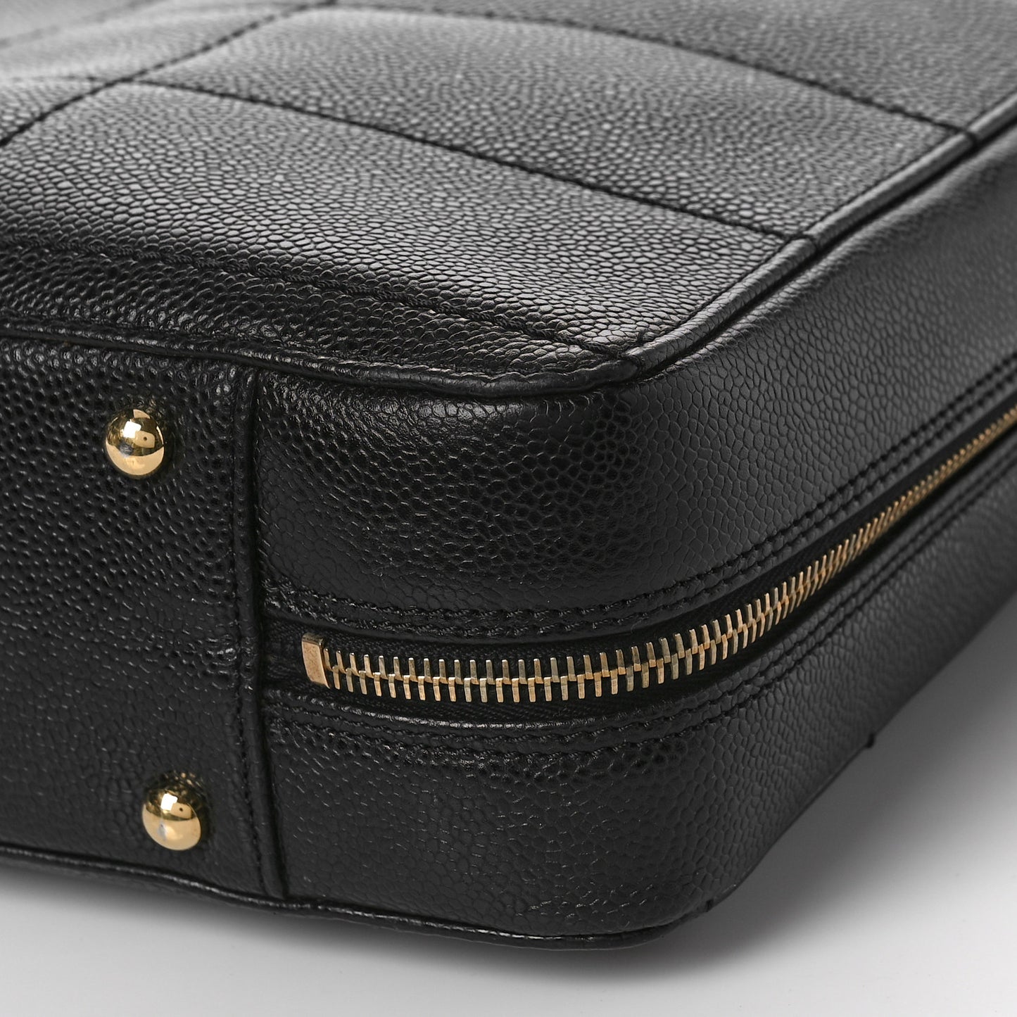 Caviar Chocolate Bar Quilted Laptop Briefcase Bag Black