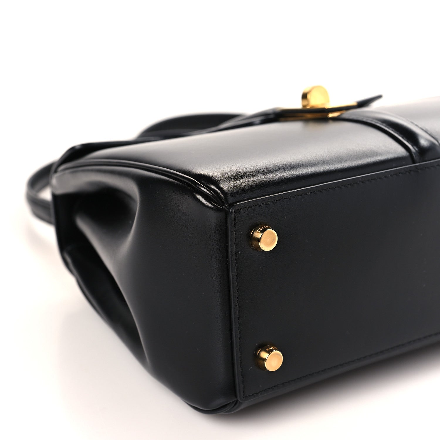 Celine Satinated Calfskin Small 16 Top Handle Bag Black 9 of 10