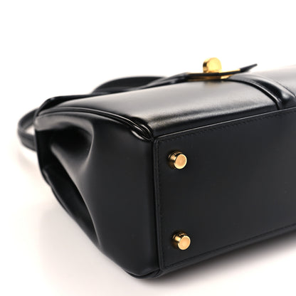 Celine Satinated Calfskin Small 16 Top Handle Bag Black 9 of 10