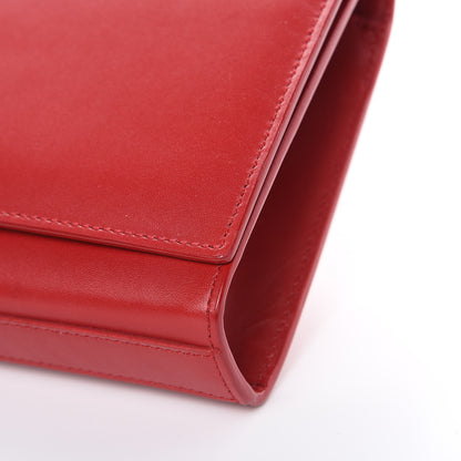 Saint Laurent Smooth Calfskin Cassandre Clutch Rouge Orient 9 of 12