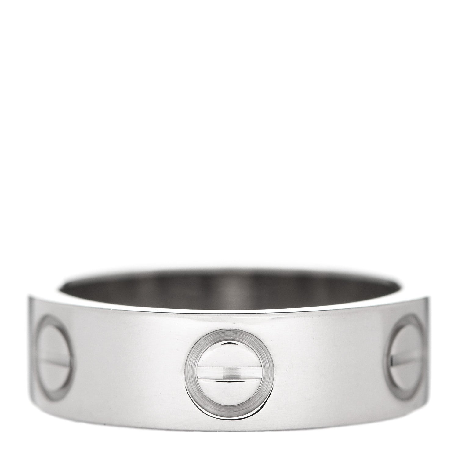 Cartier 18K White Gold 5.5mm LOVE Ring 49 4.75 3 of 4