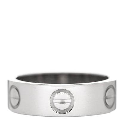 Cartier 18K White Gold 5.5mm LOVE Ring 49 4.75 3 of 4