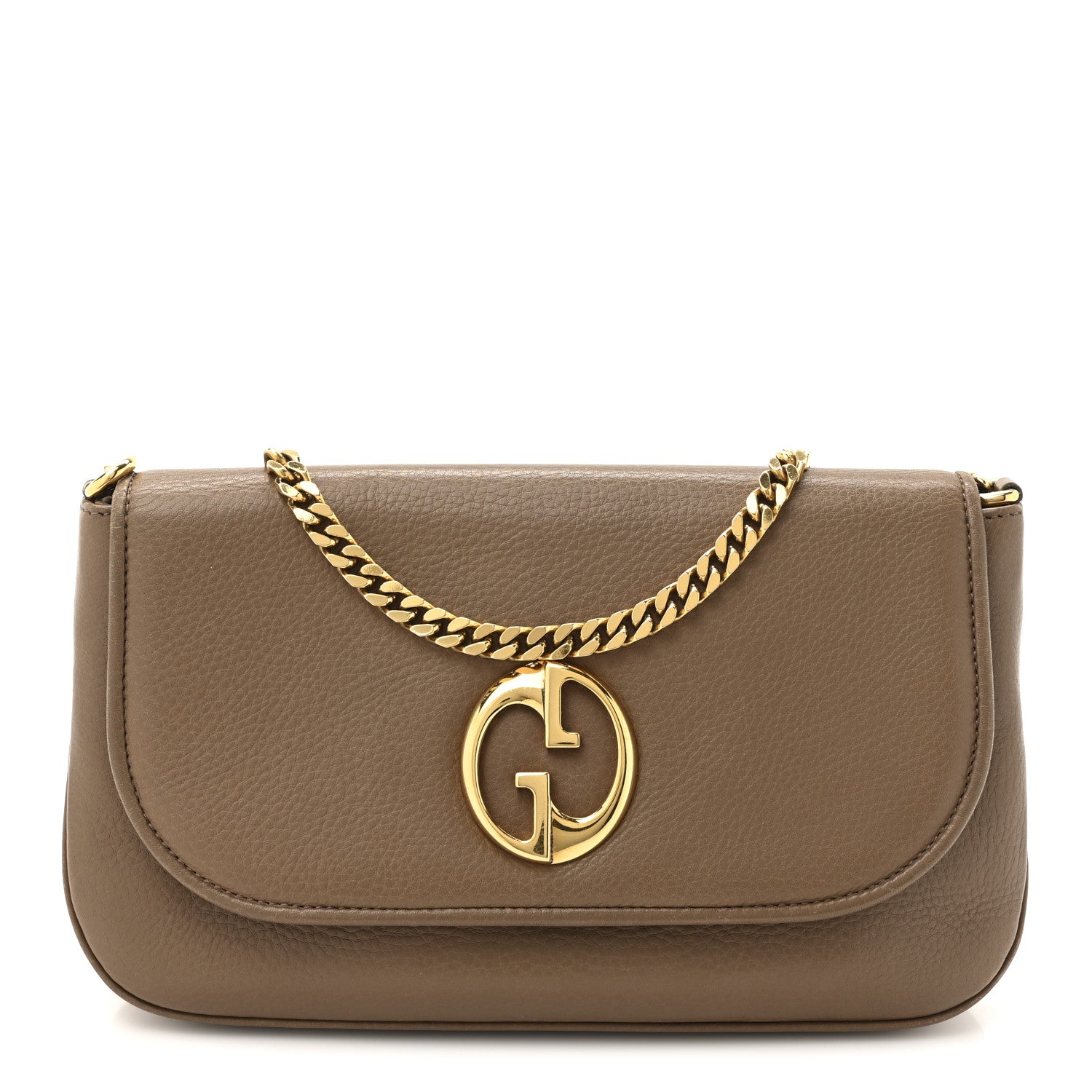 Gucci Cellarius Calfskin Medium 1973 Chain Shoulder Bag Marron Glace 1 of 15