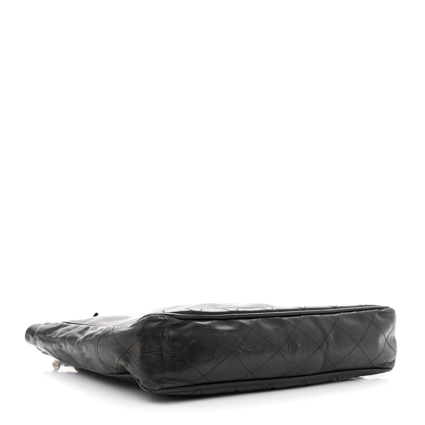 Lambskin Quilted Shoulder Bag Black