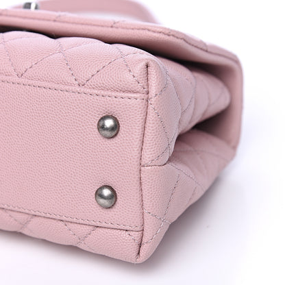 Chanel Caviar Quilted Mini Coco Handle Flap Pink 8 of 10