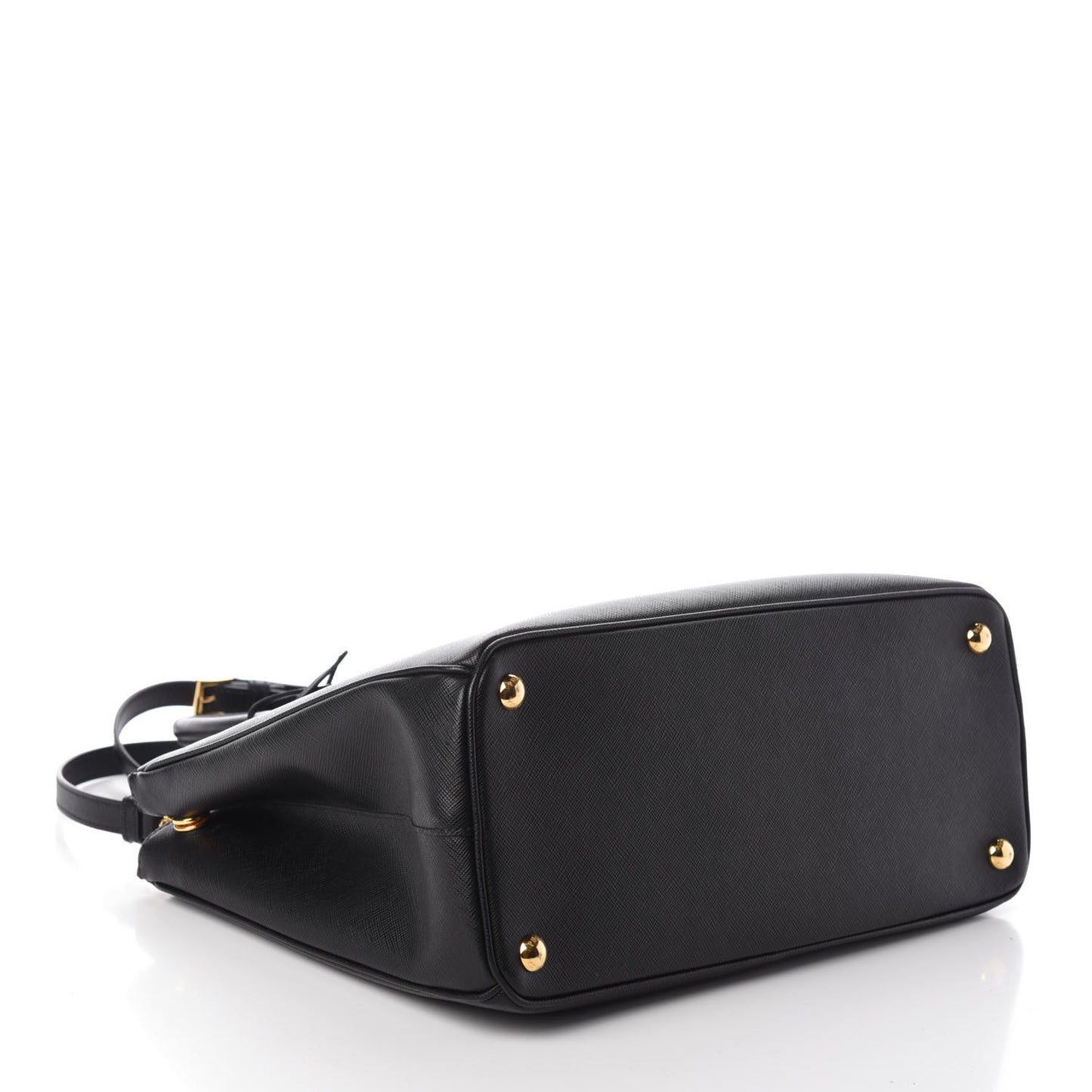 Saffiano Medium Galleria Double Zip Tote Black