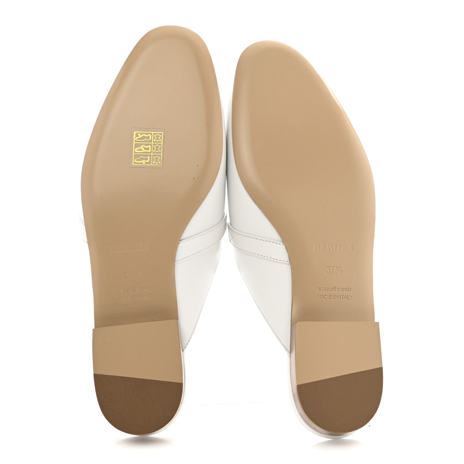 Hermes Calfskin Oz Mules 37.5 White 6 of 10