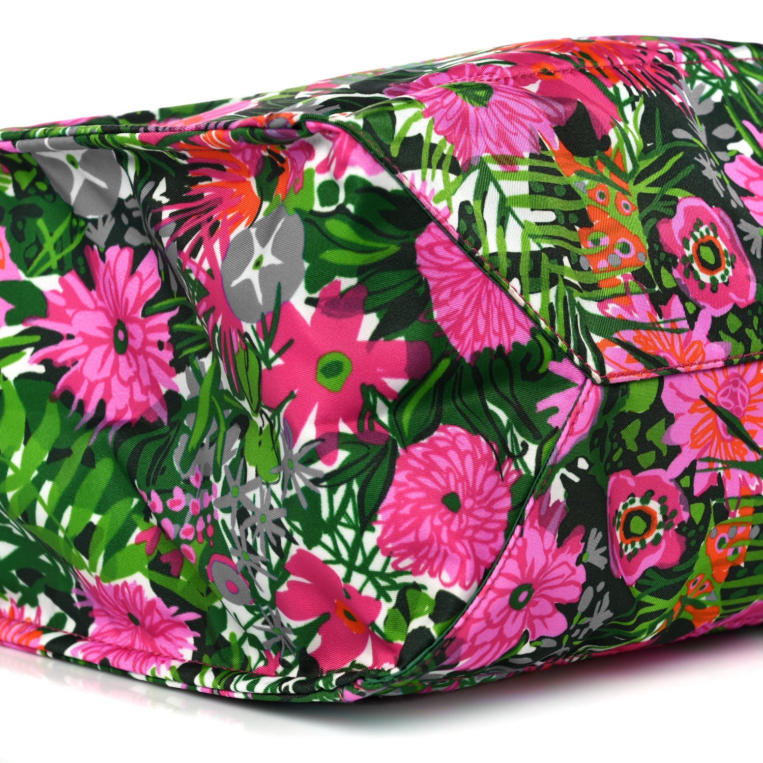 Prada Tessuto Nylon Floral Print Tote Pink 8 of 9