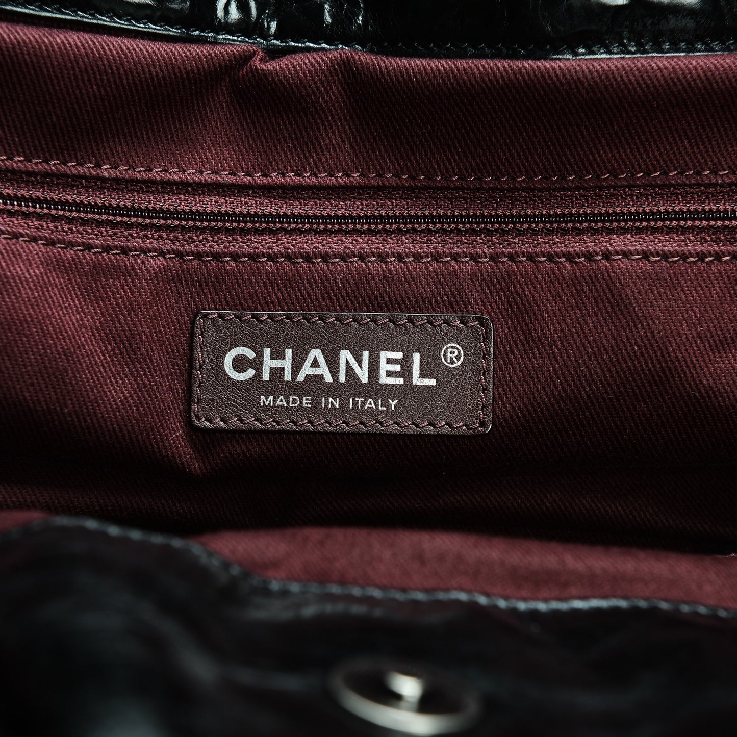 Iridescent Calfskin Large In the Mix Tote Black