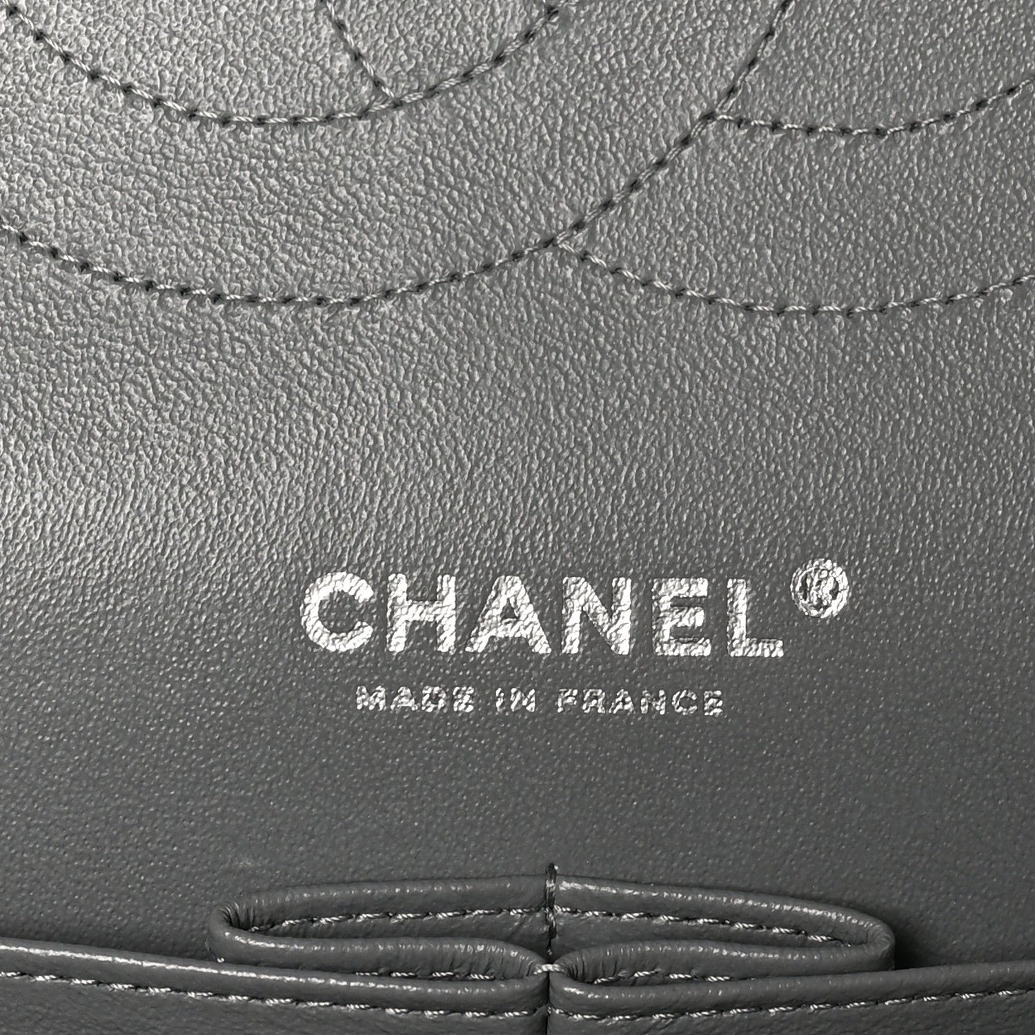 Chanel Caviar Quilted Jumbo Double Flap Dark Grey 6 of 11