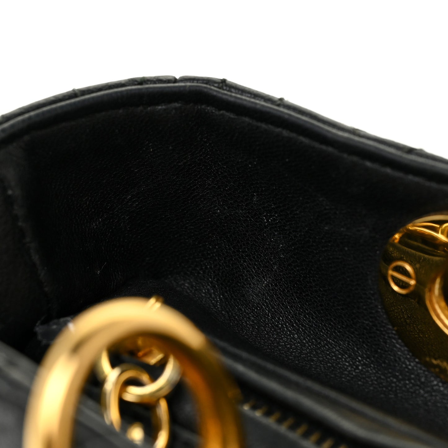 Lambskin Cannage Medium Lady Dior Black