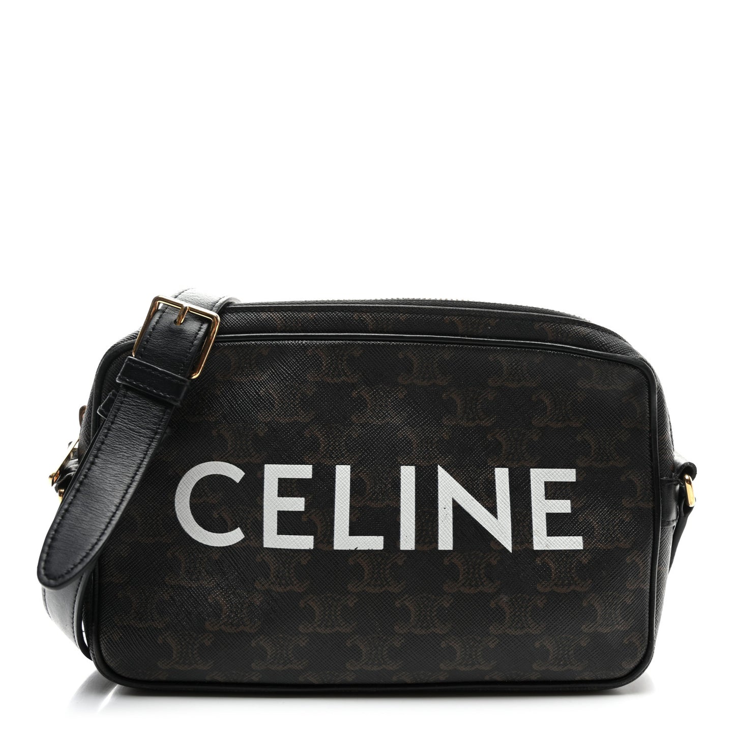 Triomphe Canvas Medium Messenger Bag Black