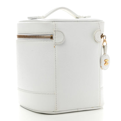 Chanel Caviar Cosmetic Vanity Bag White 3 of 11