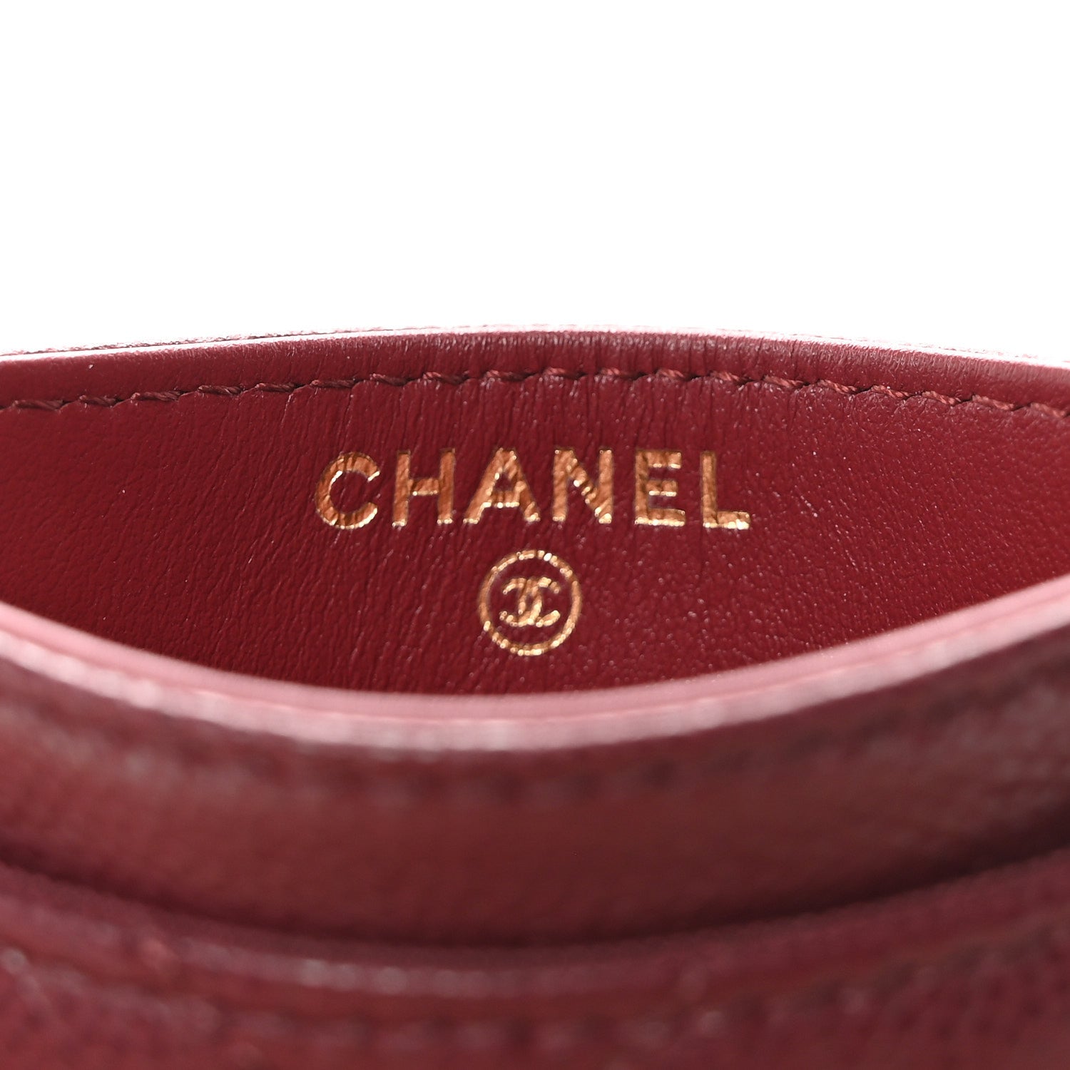 Chanel Caviar Chevron Quilted Card Holder Dark Burgundy 6 of 9