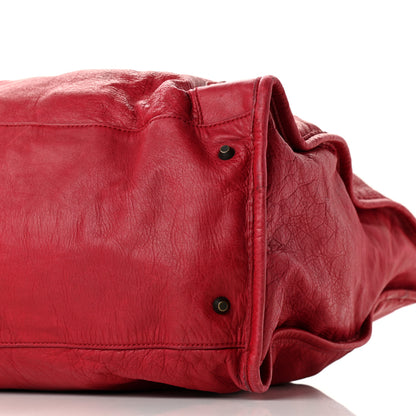 Balenciaga Agneau Classic Hardware Weekender Rouge Coquelicot 9 of 13