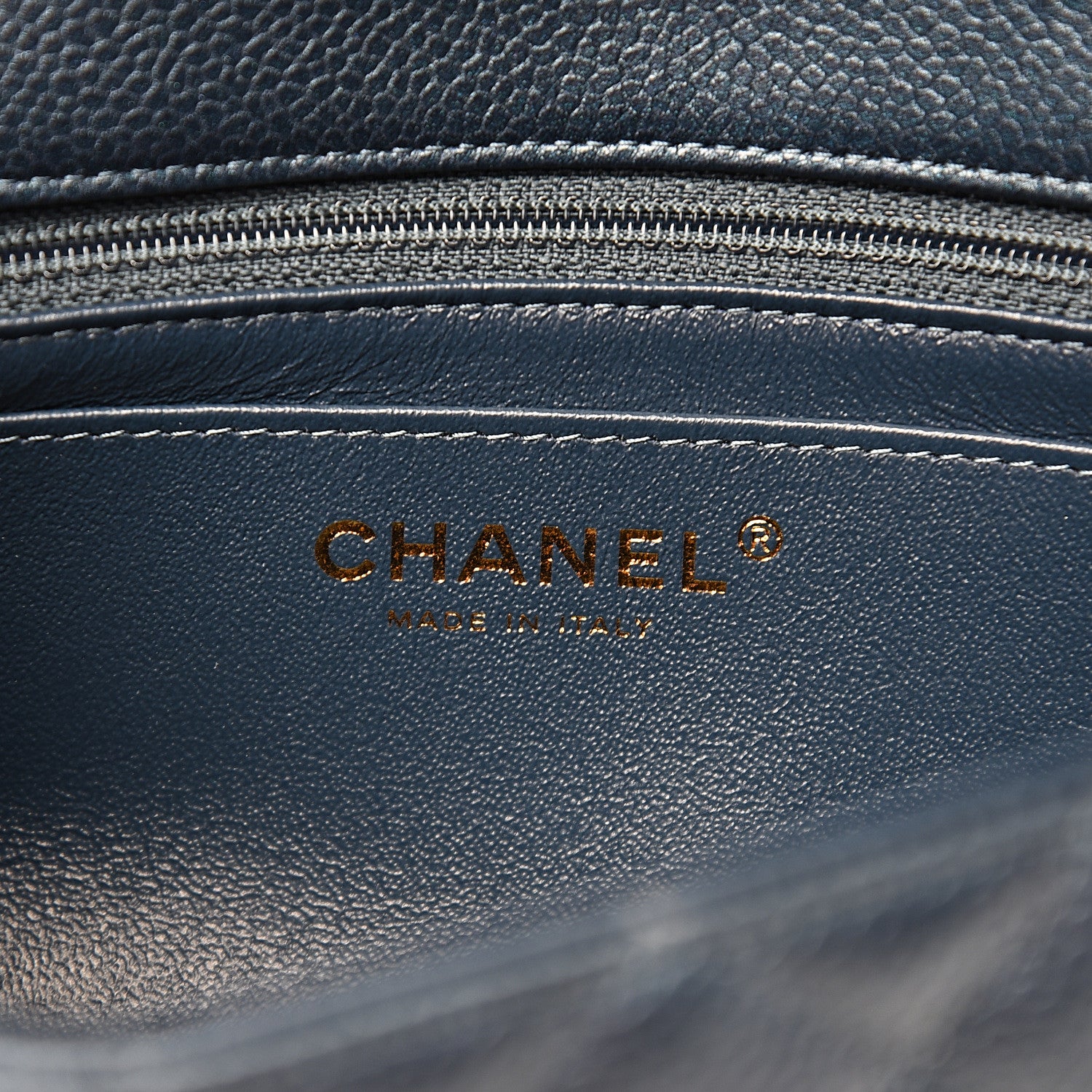Chanel Iridescent Caviar Quilted Mini Rectangular Flap Blue 5 of 11