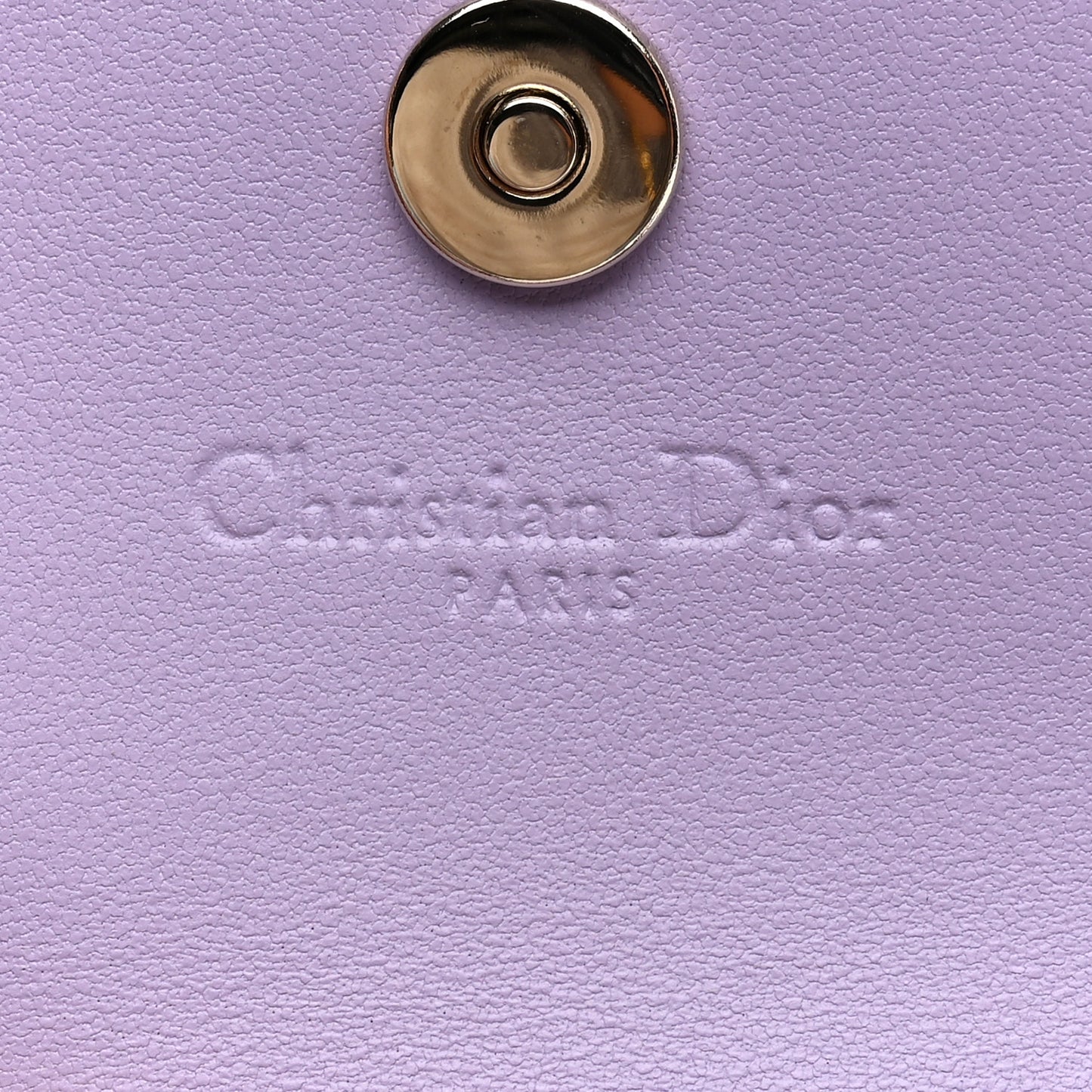 Lambskin Cannage Miss Dior Glycine Wallet Purple