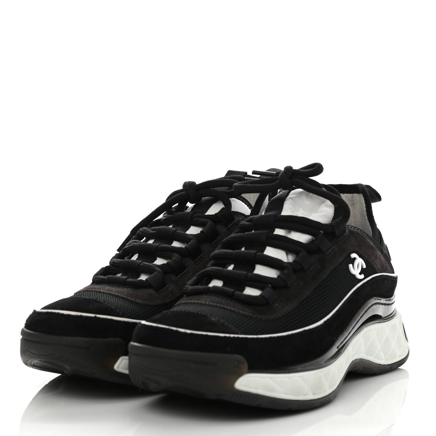 Fabric Suede CC Sneakers 38 Black Dark Grey