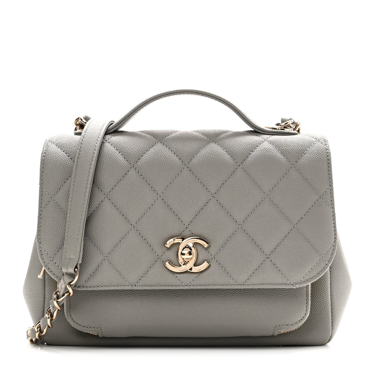 Chanel Caviar Quilted Medium Business Affinity Flap Grey 1 of 10