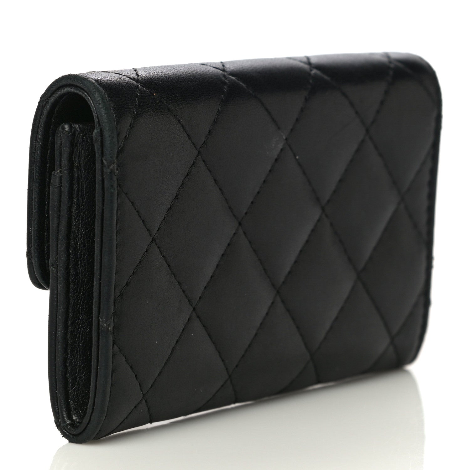 Chanel Lambskin Quilted Flap Card Holder Black 3 of 20