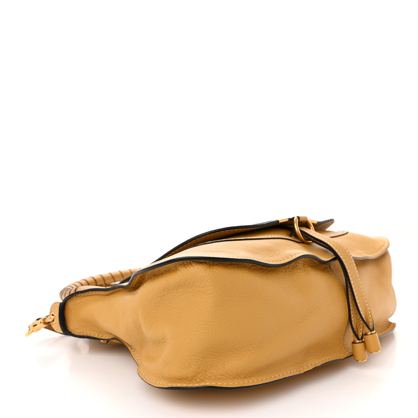 Calfskin Medium Marcie Satchel Curry Yellow