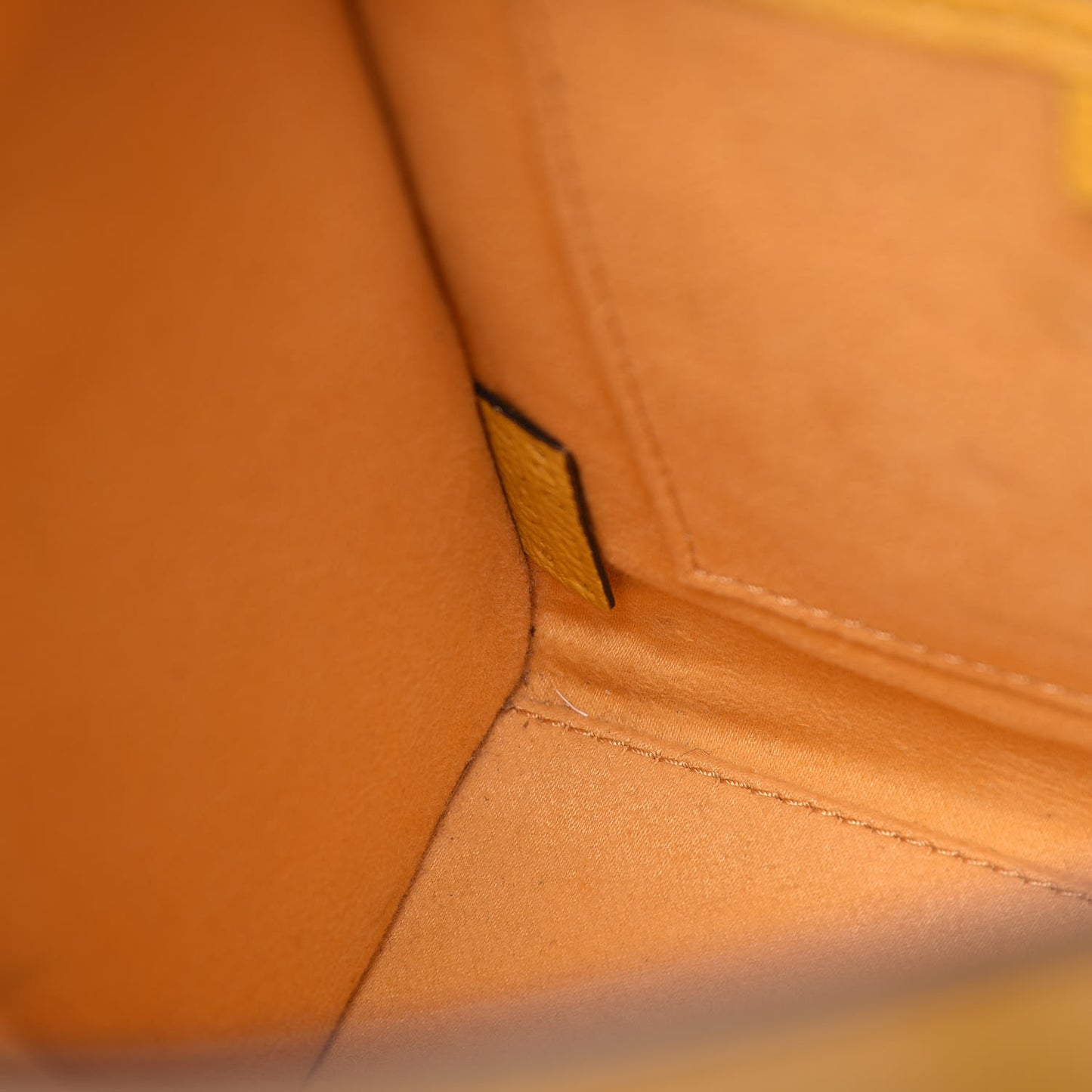 Drummed Calfskin Nano Luggage Ocre