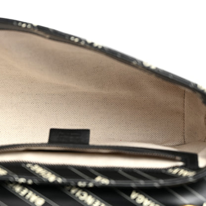 Gucci X BALENCIAGA Calfskin Matelasse Logo Print Small GG Marmont Shoulder Bag Black 5 of 10