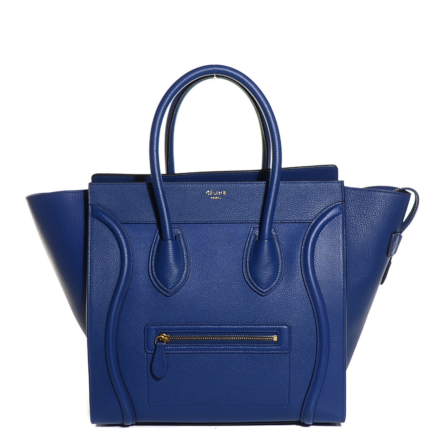 Drummed Calfskin Mini Luggage Indigo