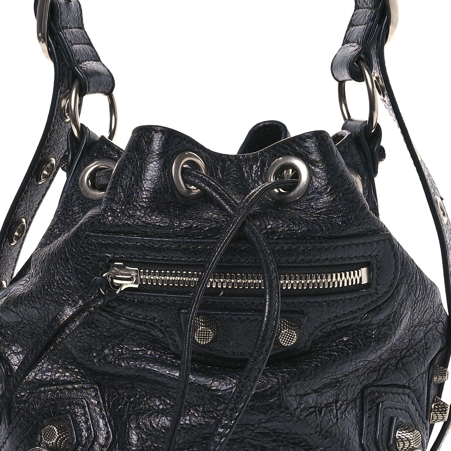 Balenciaga Agneau Arena Le Cagole Bucket Bag XS Black 9 of 13