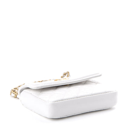 Chanel Shiny Aged Calfskin Quilted Waist Belt Bag White 4 of 11