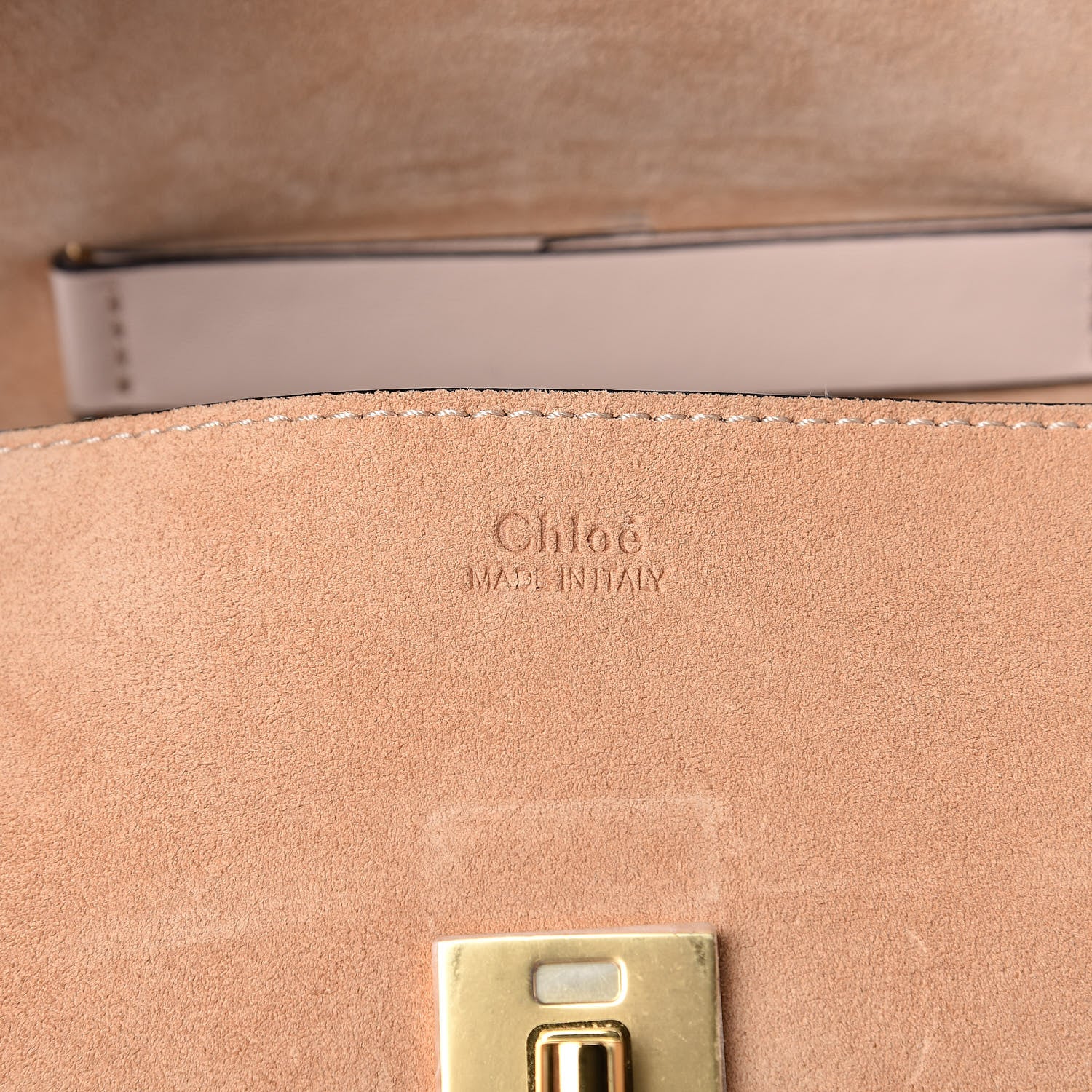 Chloe Suede Smooth Calfskin Mini Drew Shoulder Bag Cement Pink 7 of 12