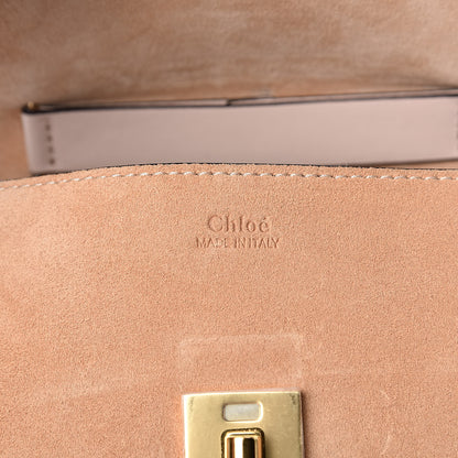 Chloe Suede Smooth Calfskin Mini Drew Shoulder Bag Cement Pink 7 of 12