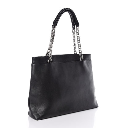Chanel Caviar Large CC Tuck Tote Black 3 of 9