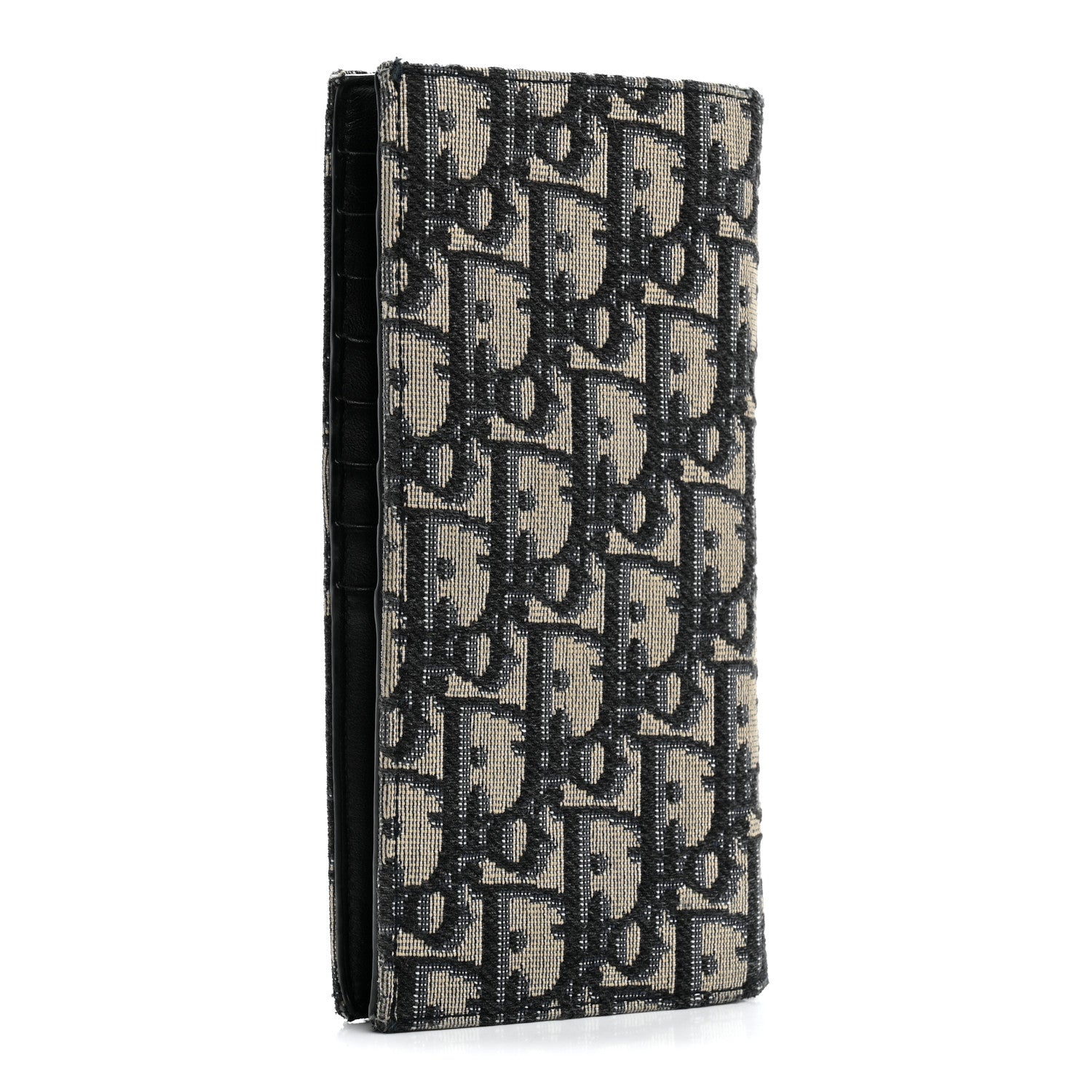 Christian Dior Oblique Long Vertical Wallet Blue Multicolor 3 of 12