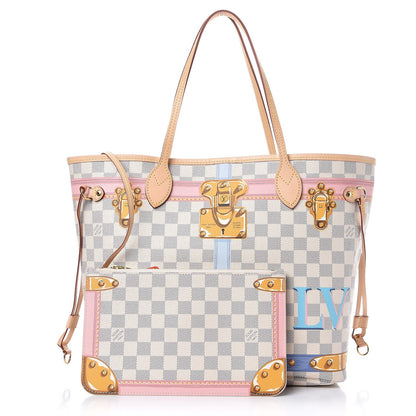 Louis Vuitton Damier Azur Summer Trunks Neo Neverfull MM 1 of 9