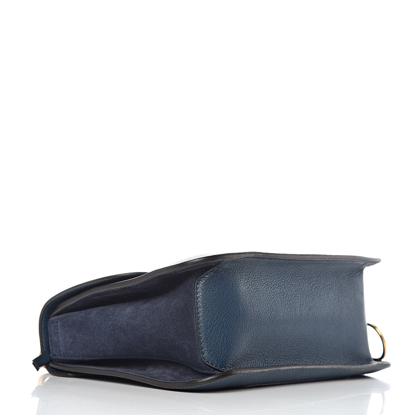 Goatskin Medium Mily Shoulder Bag Denim Blue