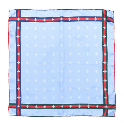 Gucci Silk Web Bee Scarf Blue 1 of 3