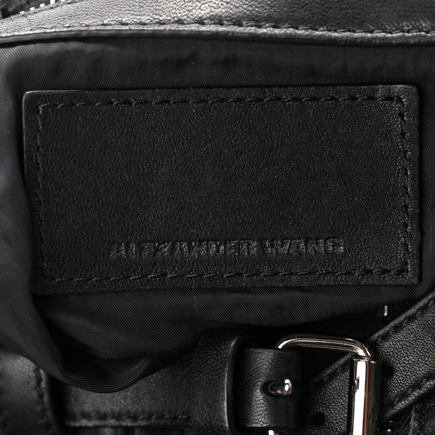 Lambskin Mini Marti Backpack Washed Black Rhodium Hardware